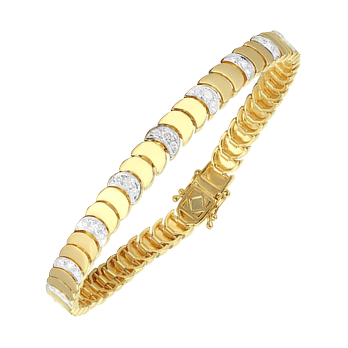 14K Yellow Gold Diamond 1/2CTW Bracelet