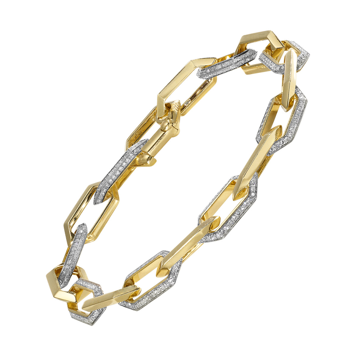 10K Yellow Gold Diamond 1 1/2CTW Bracelet