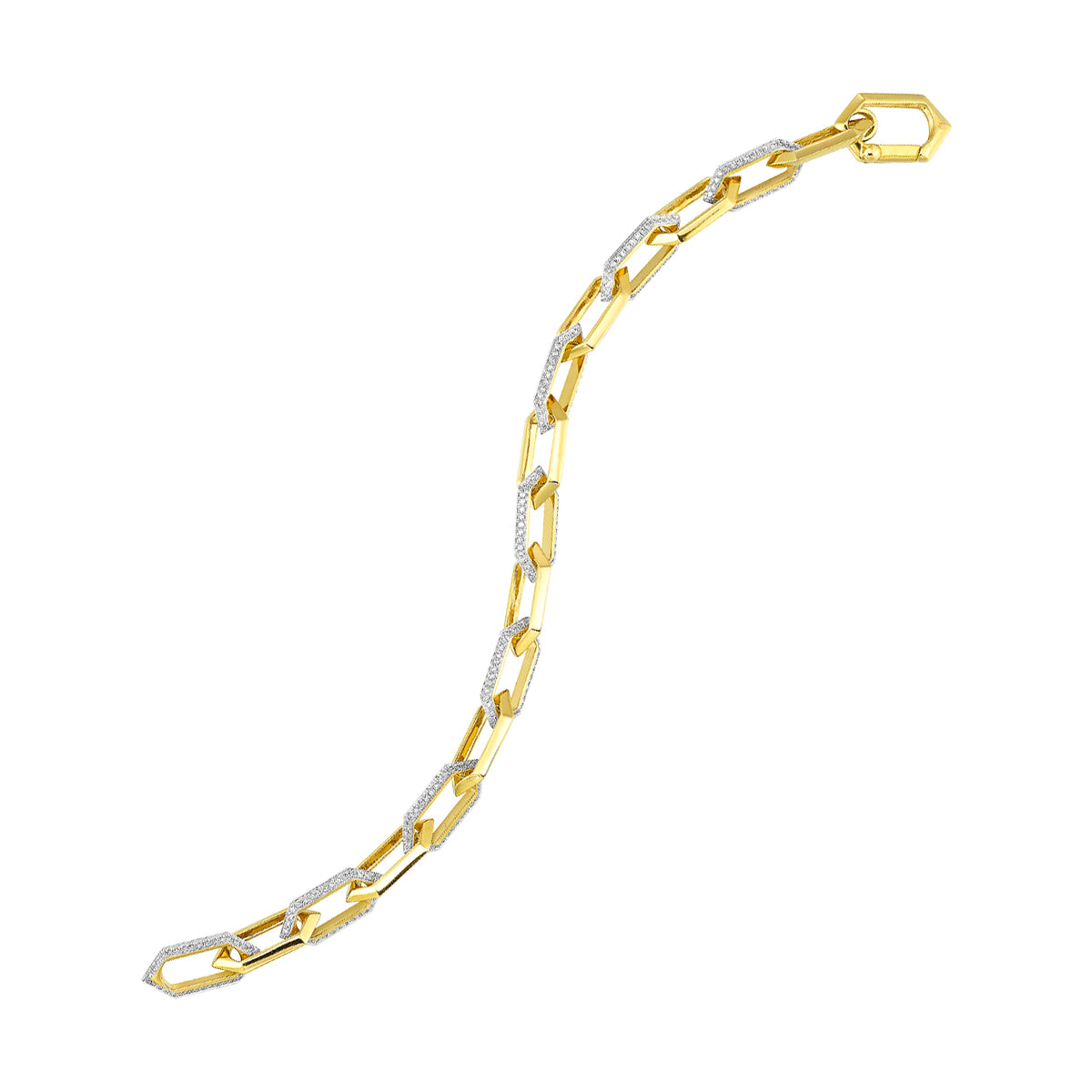 10K Yellow Gold Diamond 1 1/2CTW Bracelet