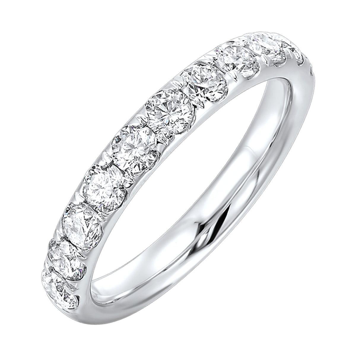 14K White Gold Diamond 1CTW Band