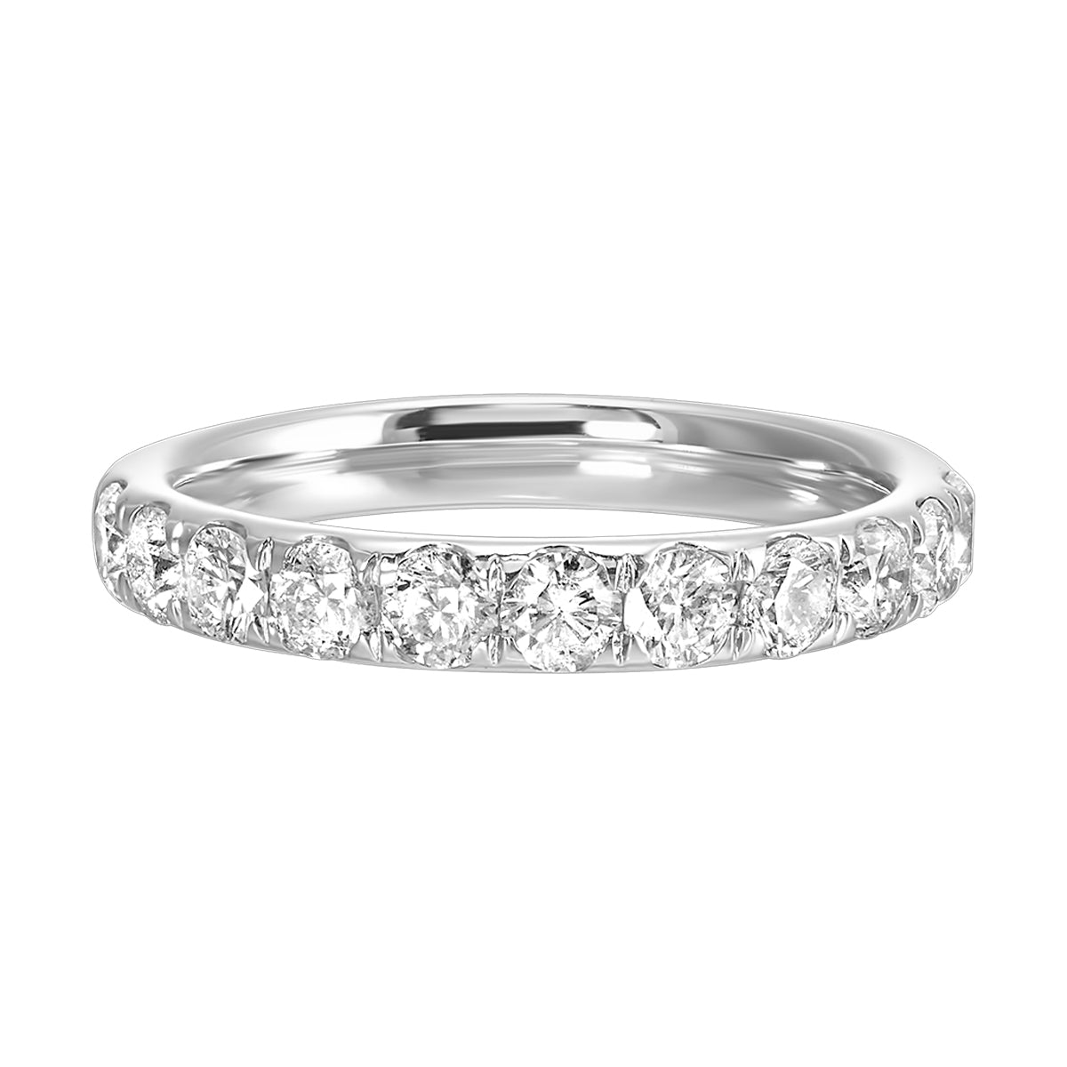 14K White Gold Diamond 1CTW Band