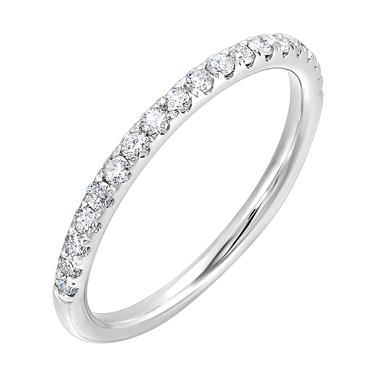 14K White Gold Diamond 1/4CTW Band