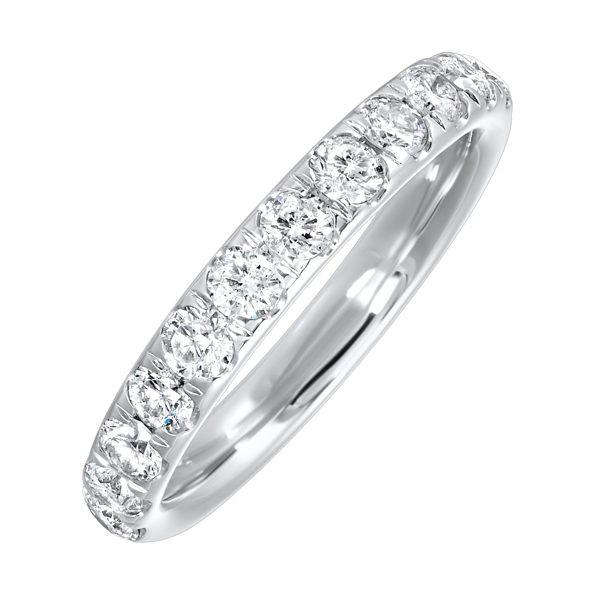 14K White Gold Diamond 3/4CTW Band