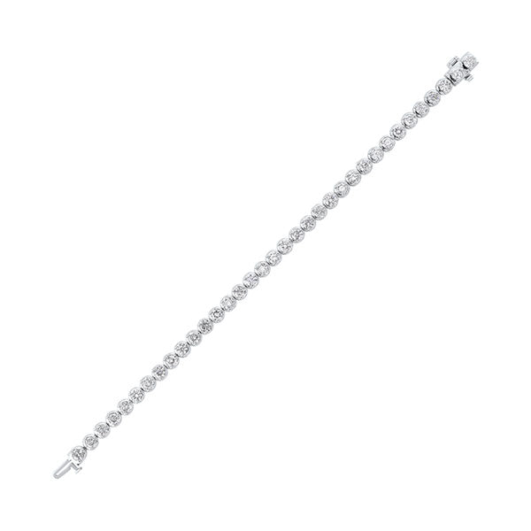 14K White Gold Diamond 7CTW Bracelet