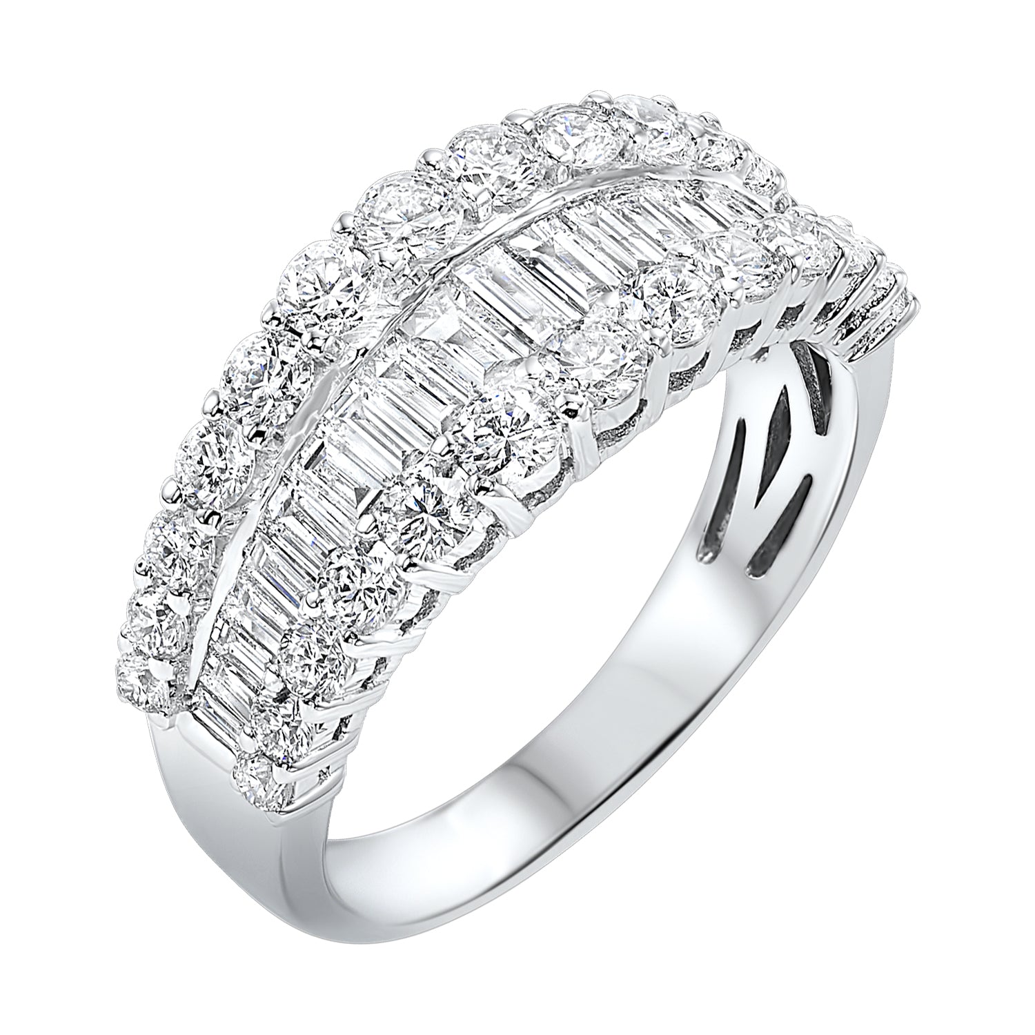 14K White Gold Diamond 1 1/2CTW Ring