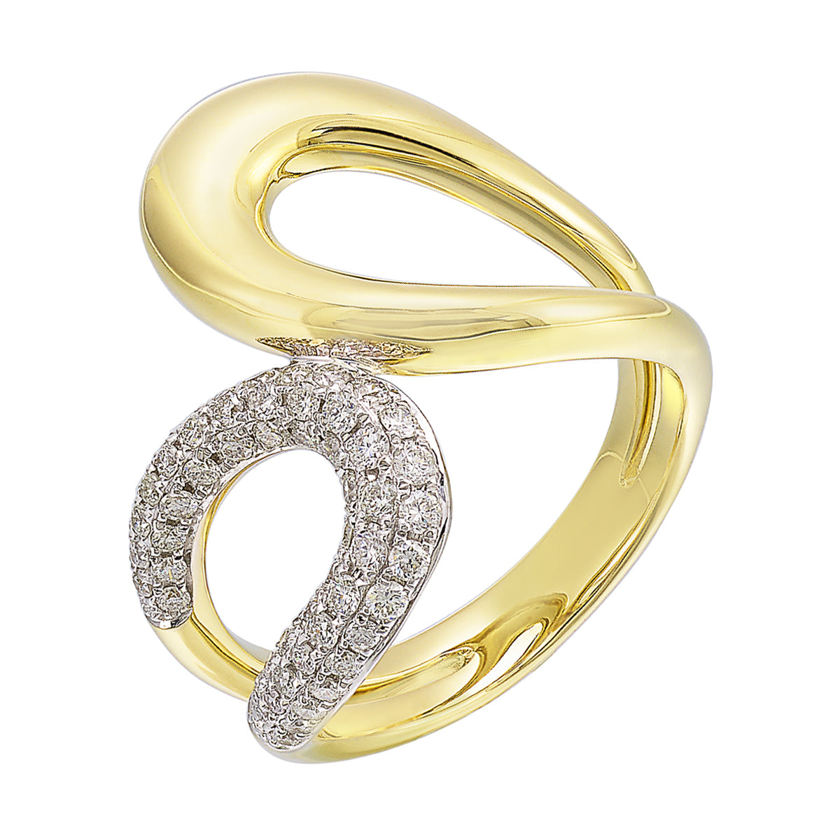 14K Yellow Gold Diamond 1/2CTW Ring