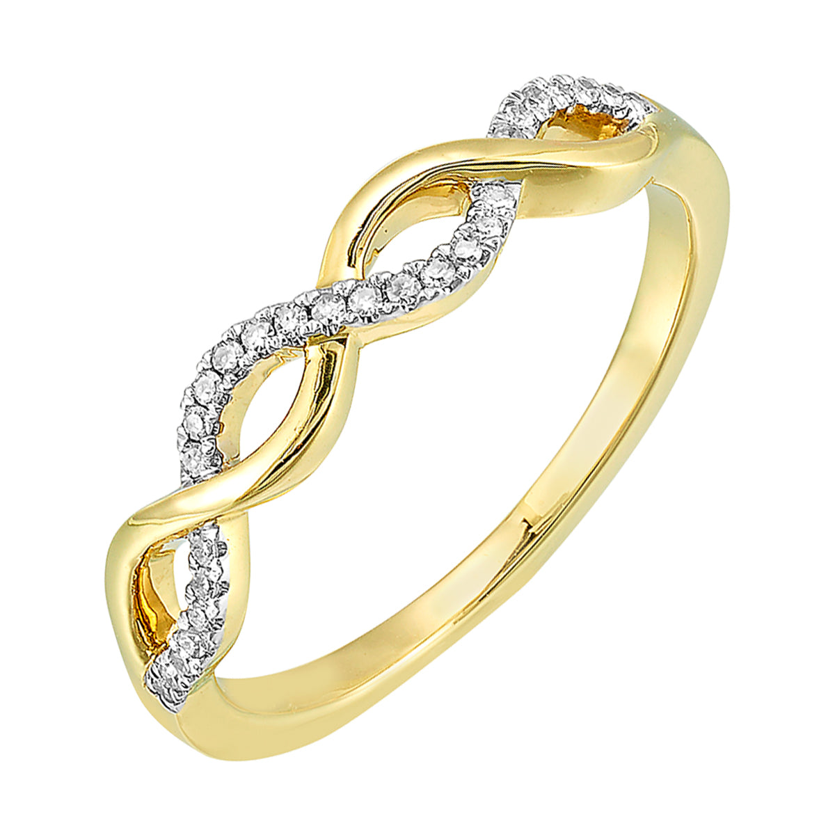 10K Yellow Gold Diamond 1/10CTW Ring