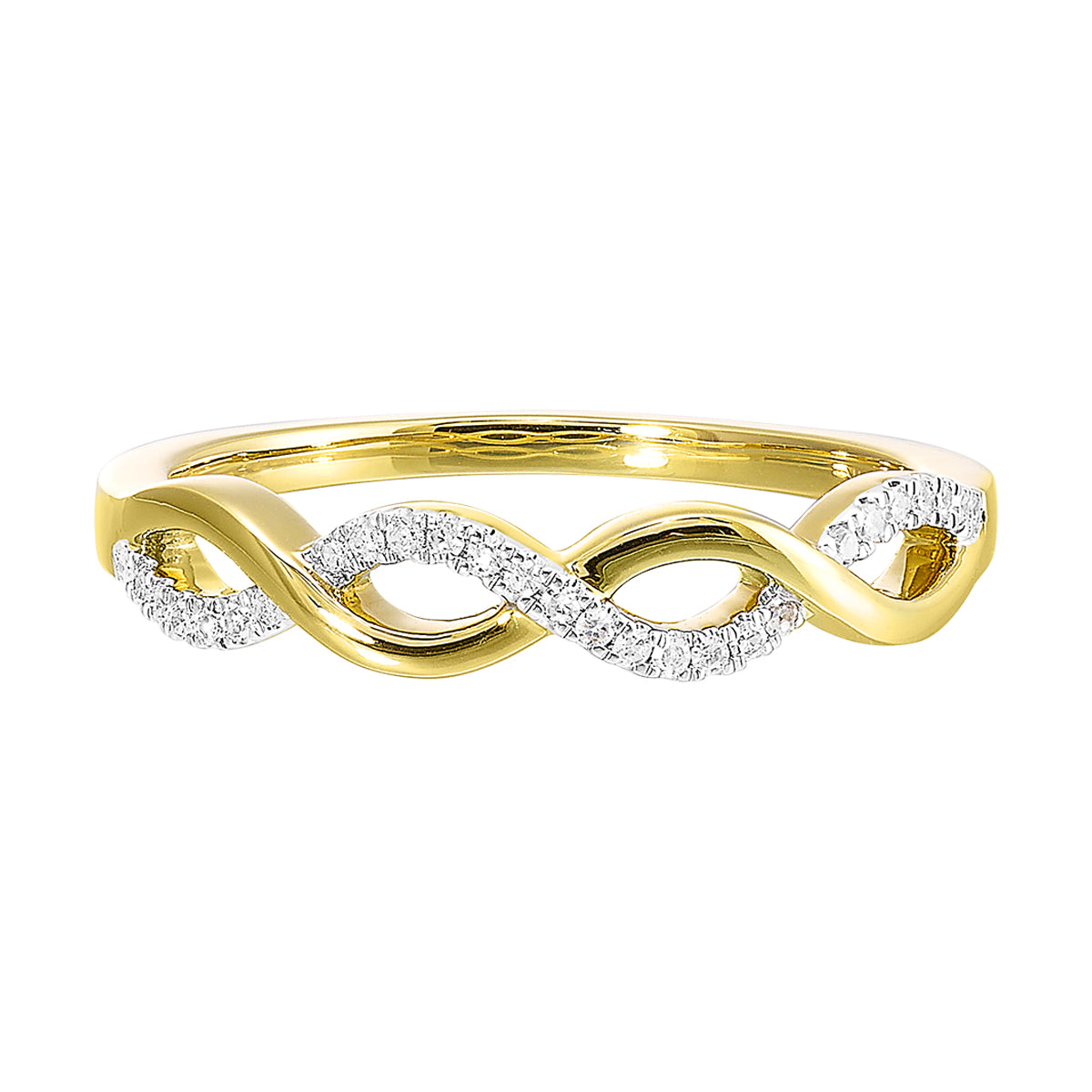 10K Yellow Gold Diamond 1/10CTW Ring