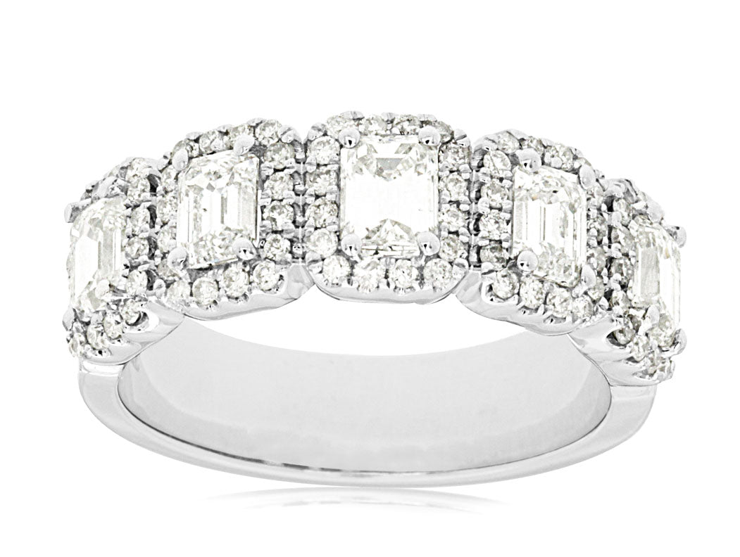 14k White Gold 1.95CTW Diamond Band