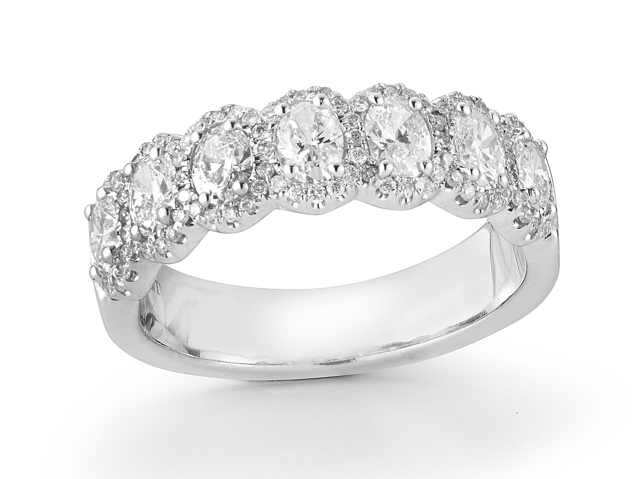 14k White Gold 1.27CTW Diamond Band